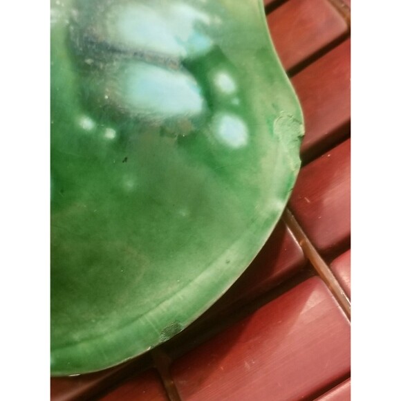 Vintage Midcentury Communal Ashtray Green & Turquoise Blue 10"x10"x3.5" - Picture 5 of 5